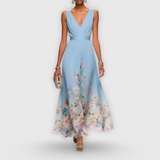 Eliana | Vestido largo floral sin mangas