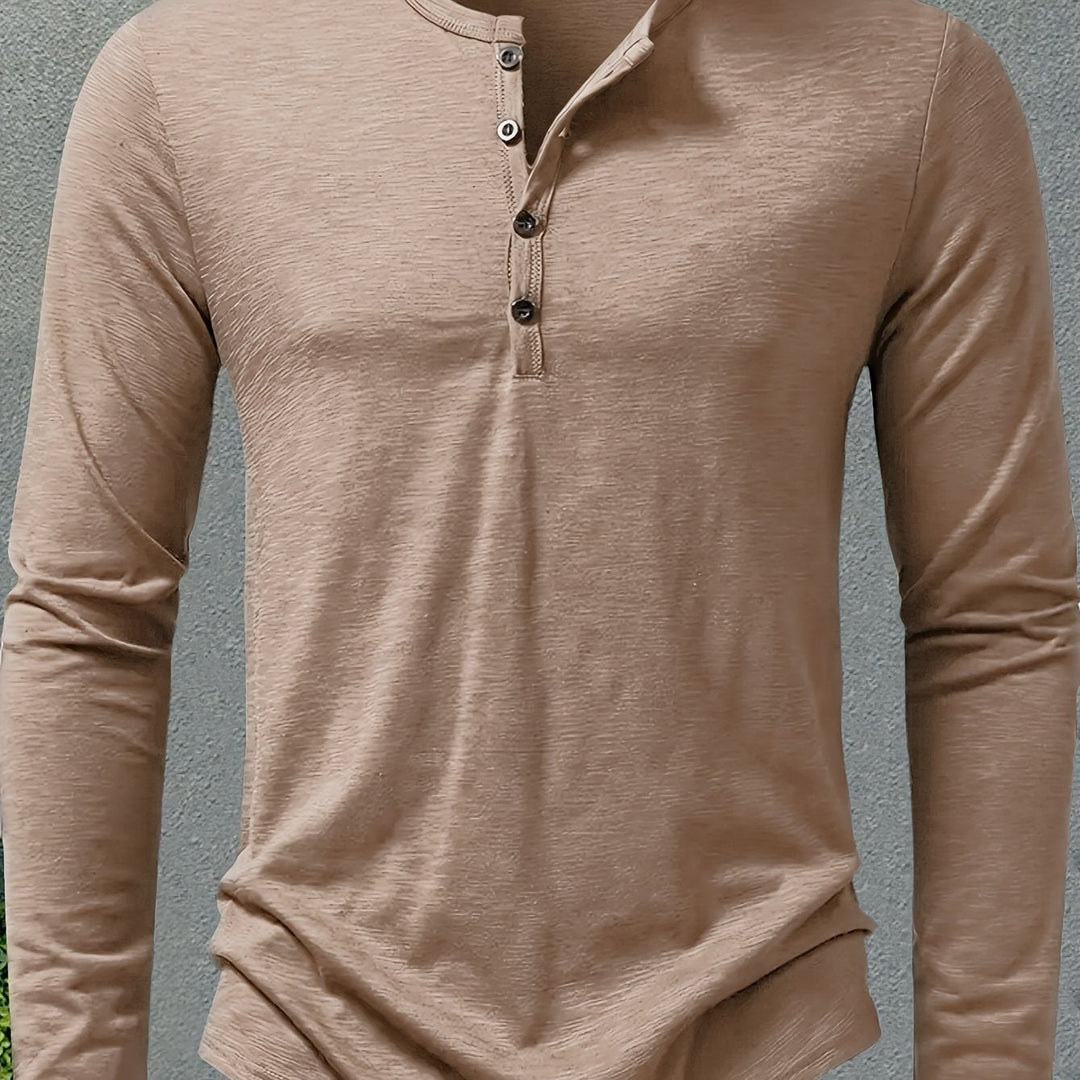 Gerardo | Polera henley de manga larga