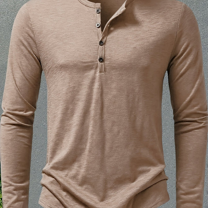 Gerardo | Polera henley de manga larga