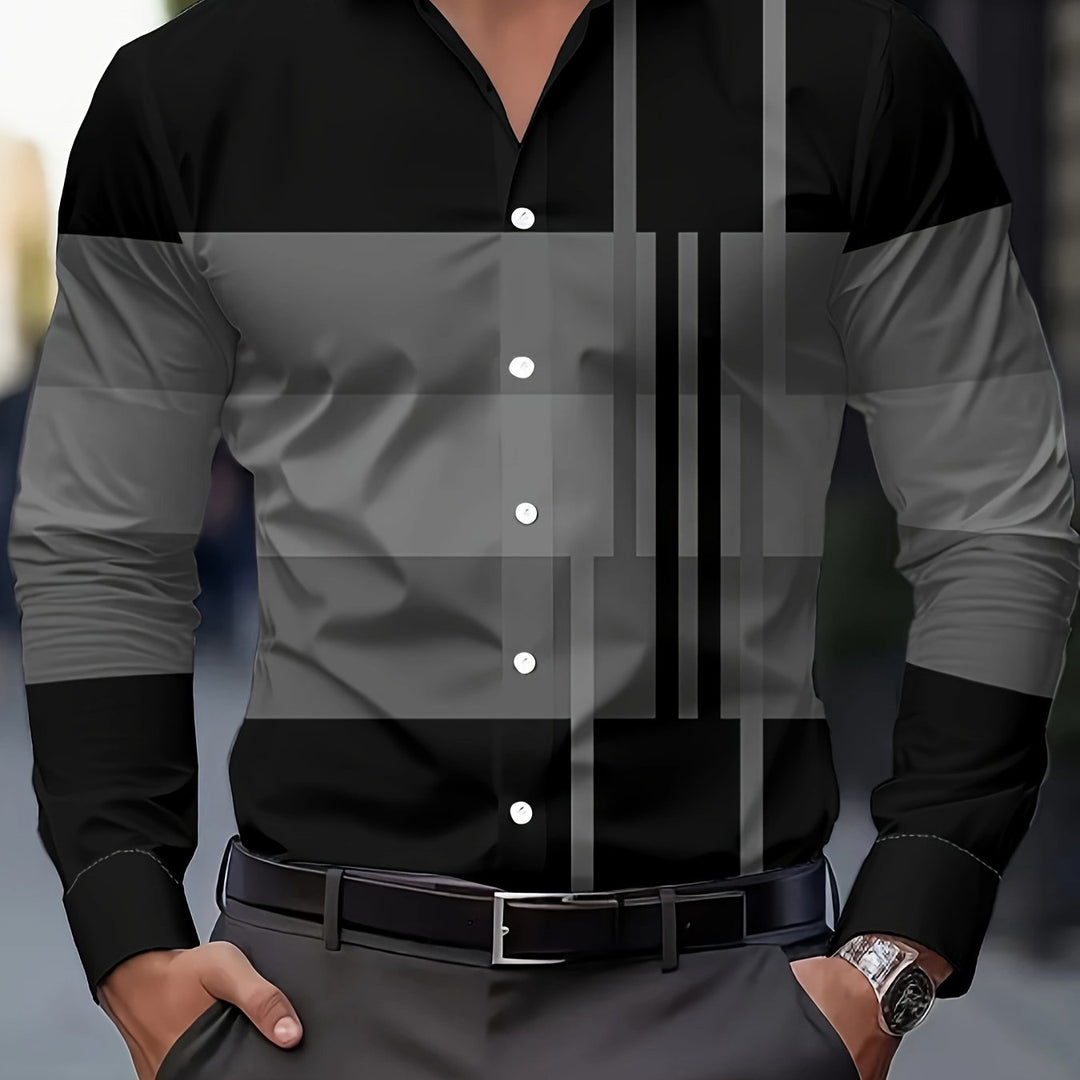 Levi | Camisa manga larga con bloques de color