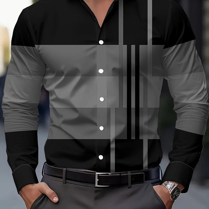 Levi | Camisa manga larga con bloques de color