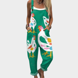 Eliza | Jardinera estampado de gallinas