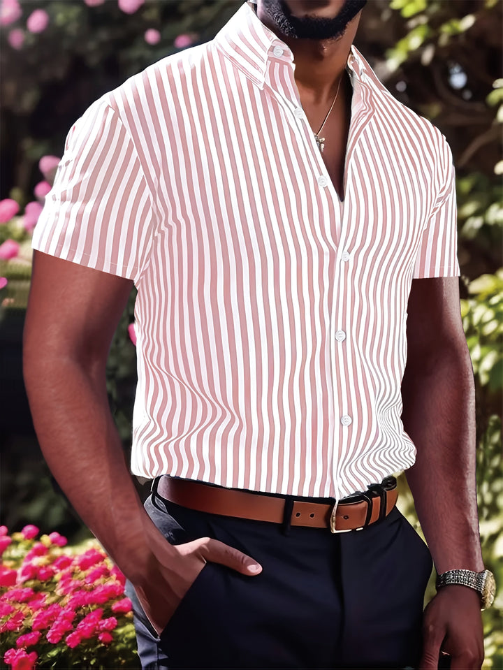 Iván | Camisa de rayas manga corta