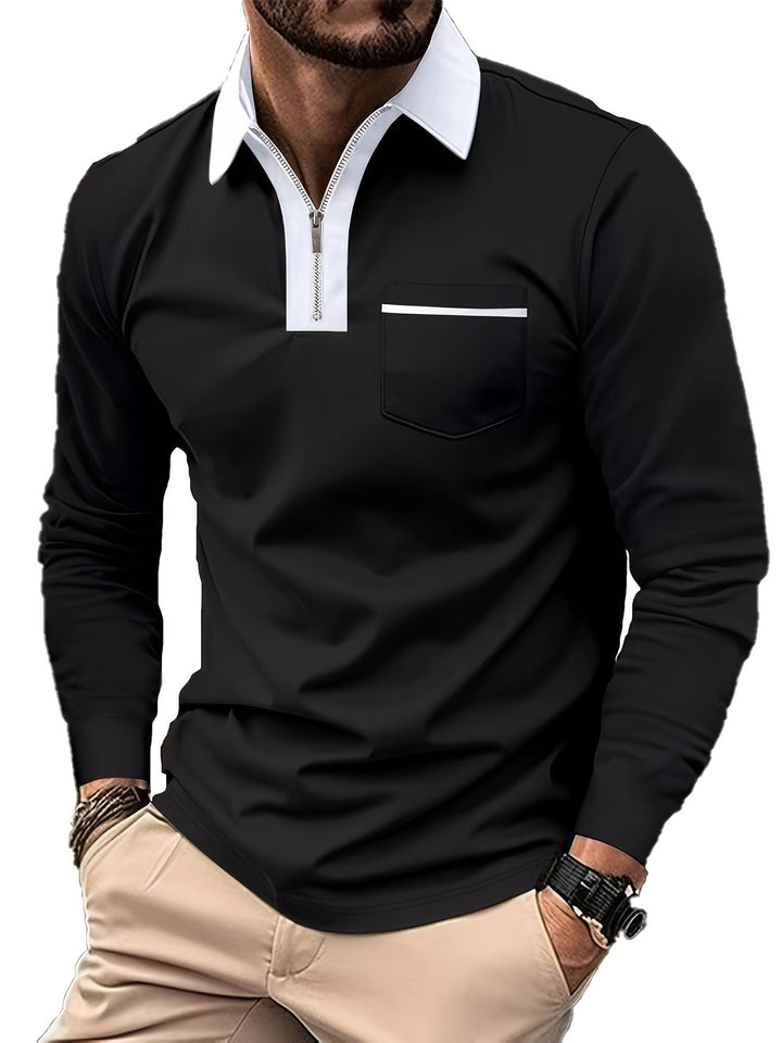Ernesto | Polera polo con cuello en contraste y cierre