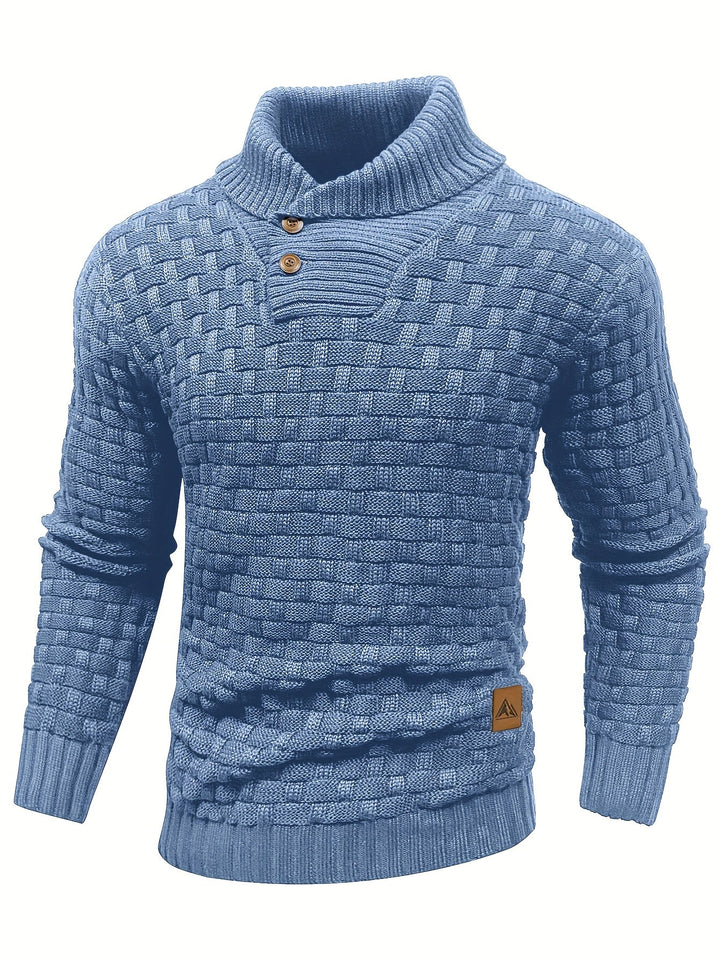 Tomás | Sweater de cuello chal texturado