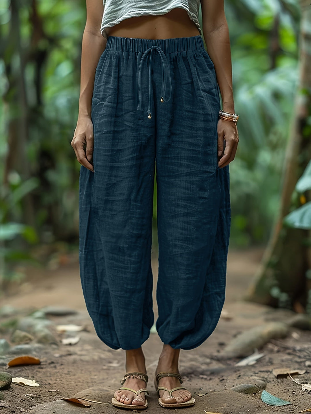 Alfonsina | Pantalón globo con cordón ajustable