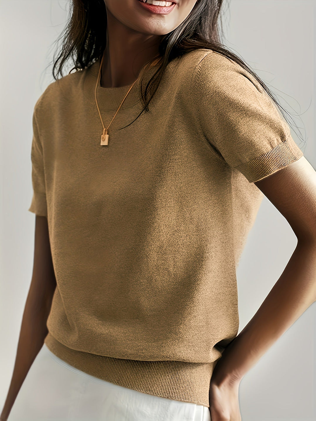 Lucila | Sweater de punto fino manga corta