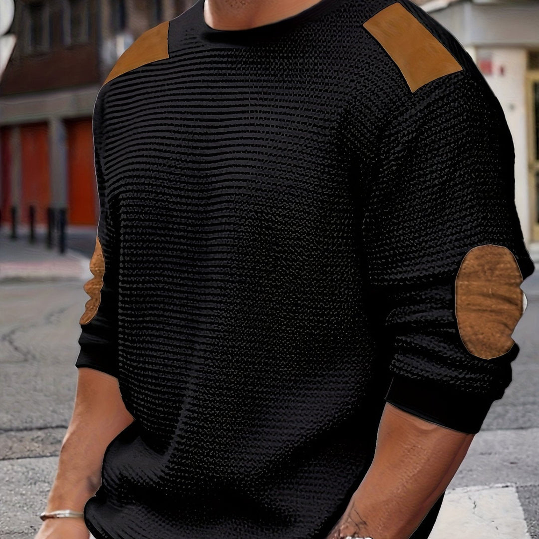 Emilio | Sweater texturado con coderas