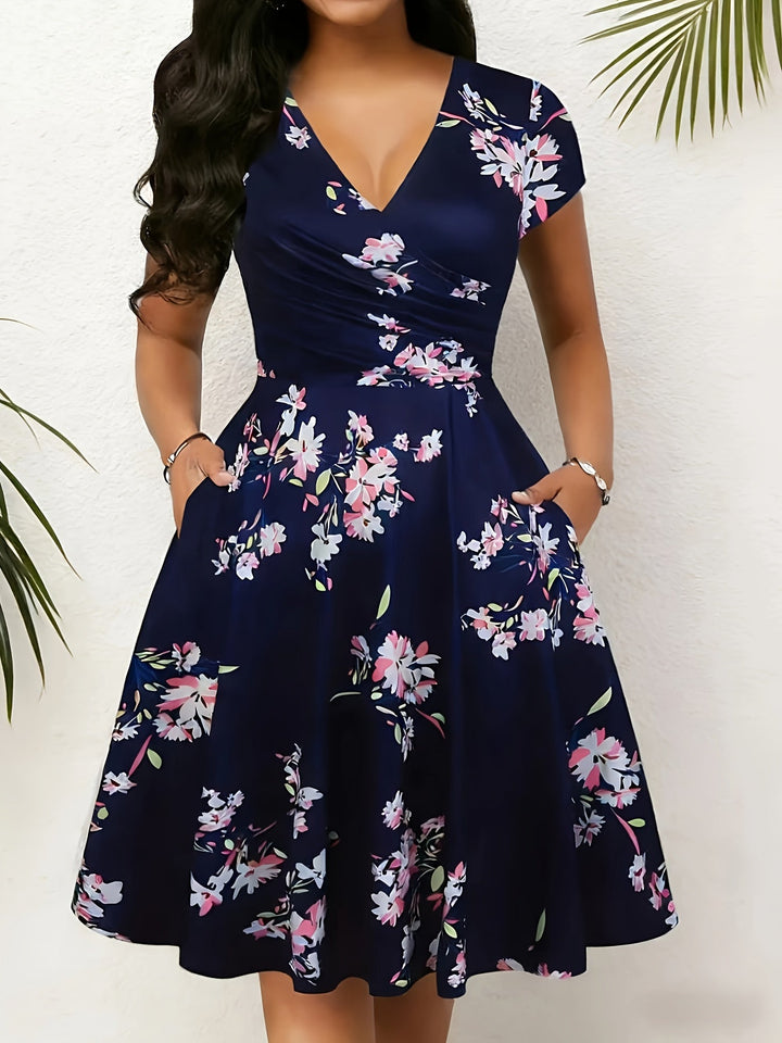 Nayadeth | Vestido floral corte A con bolsillos