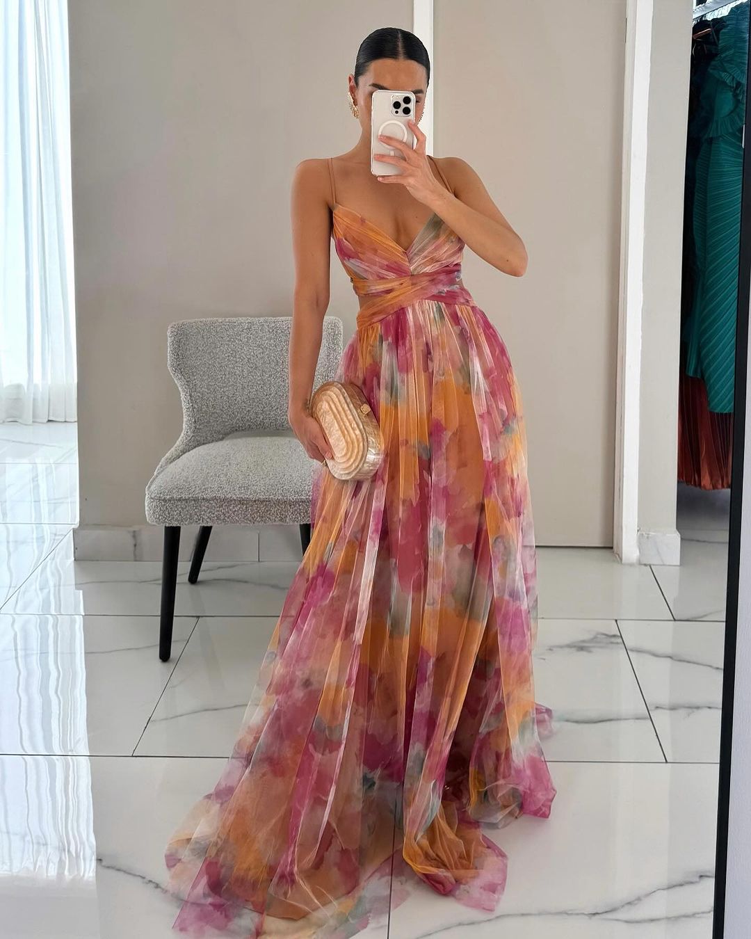 Giselle | Encantador Maxi-Vestido con Estampado Floral