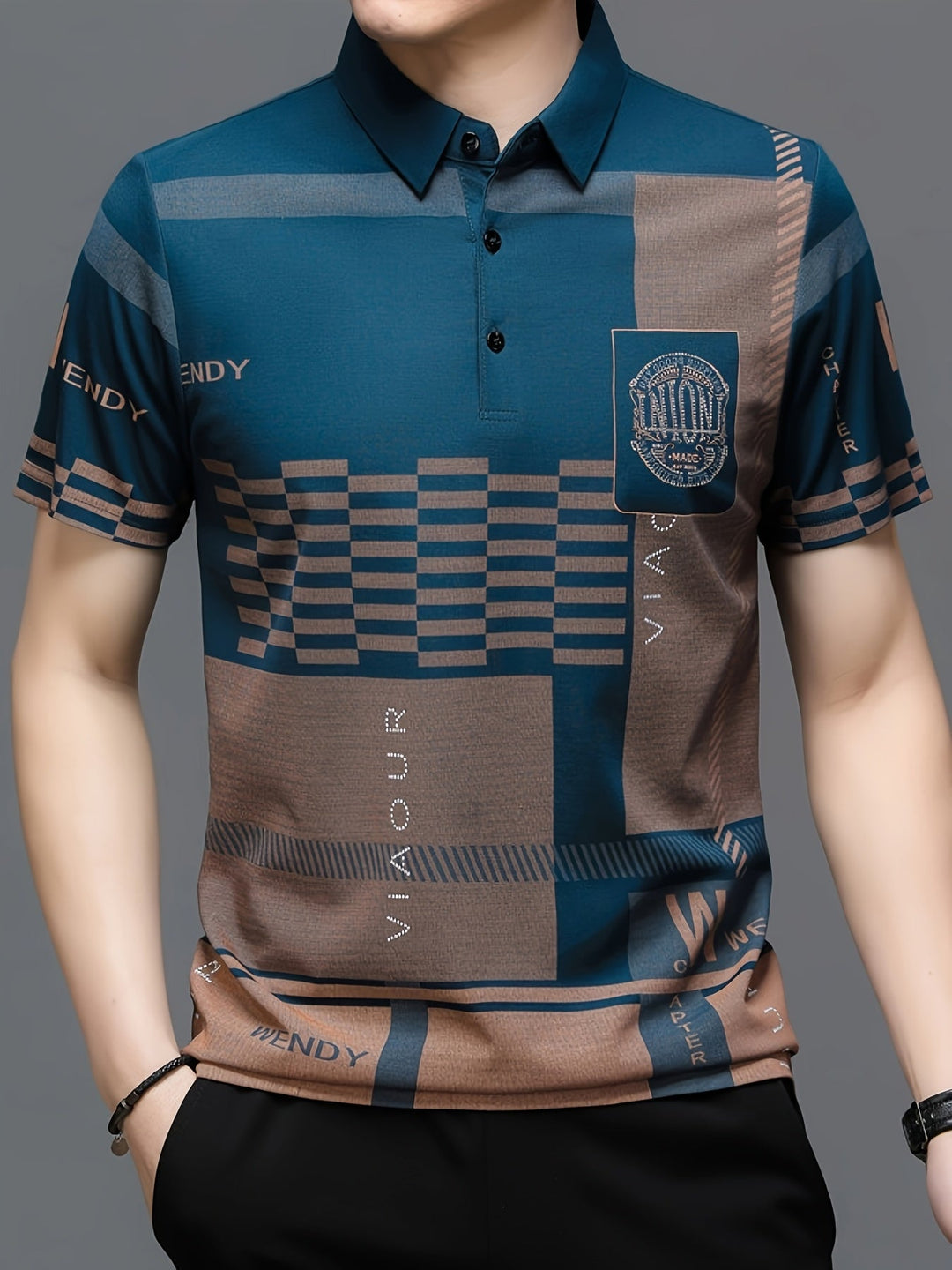 Carlomagno | Polera polo con bloques de color