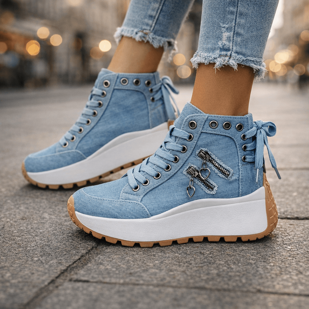 Leyla | Zapatillas altas con cordones