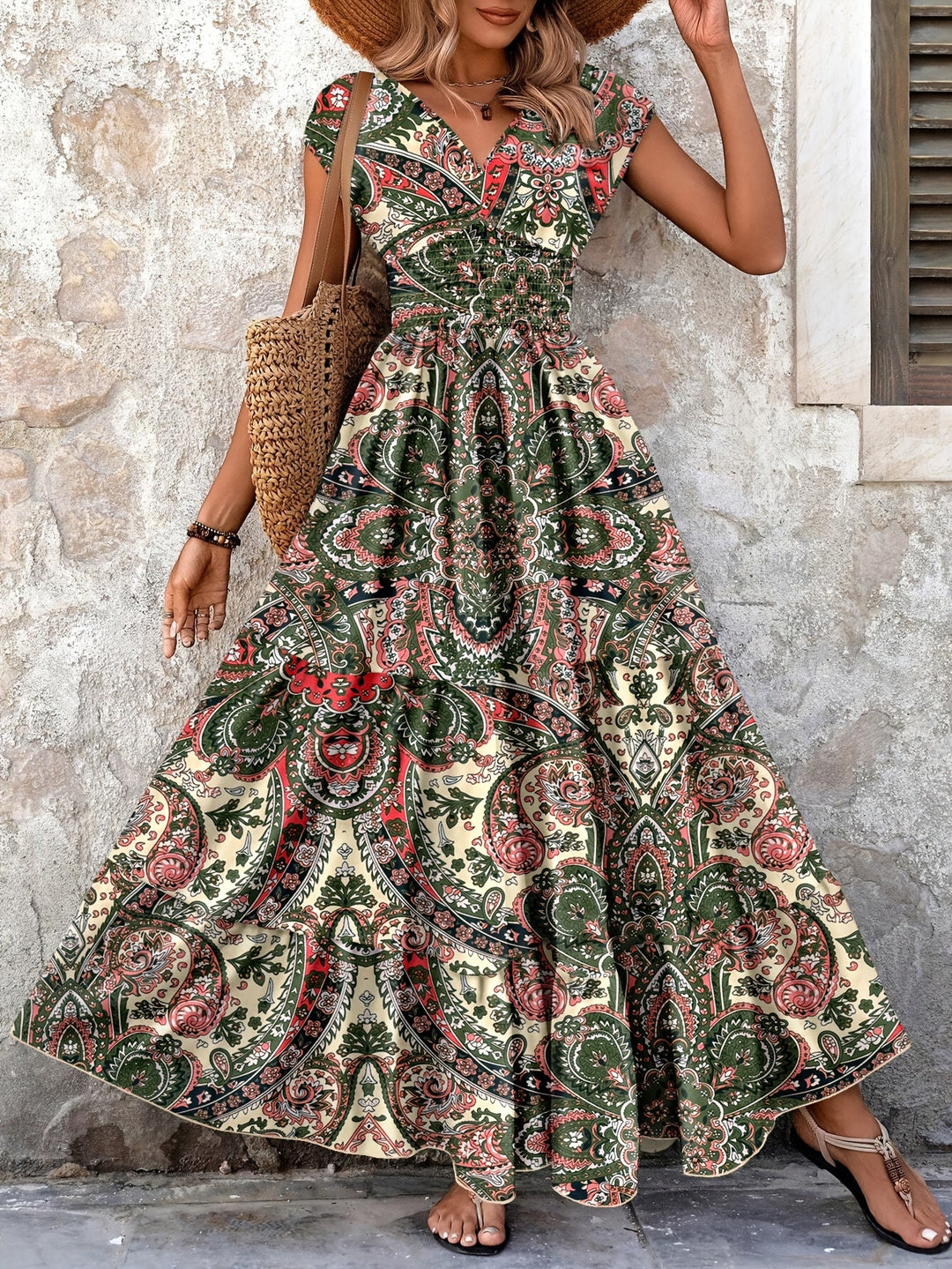 Felipa | Vestido largo con estampado paisley