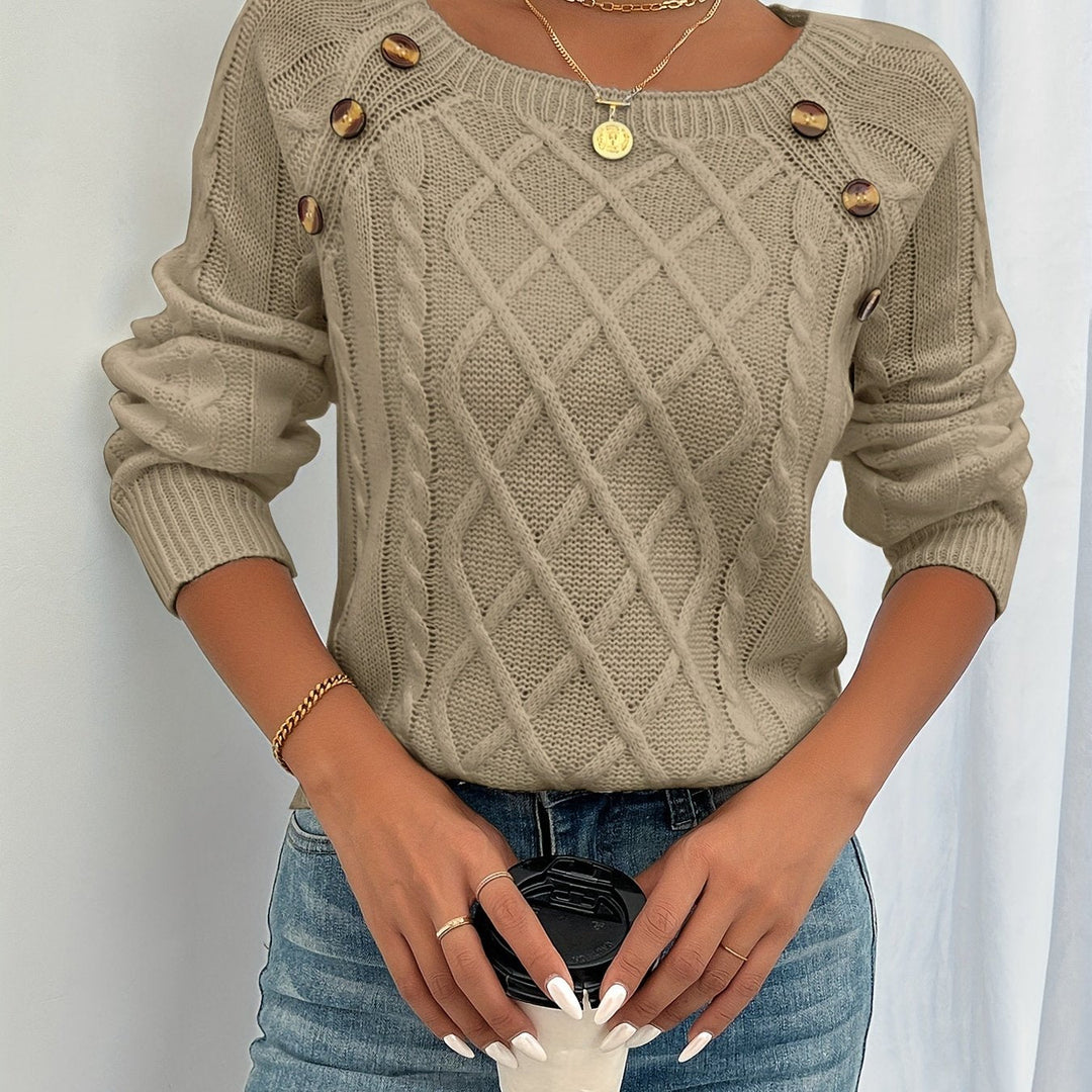 Nelida | Sweater texturado con botones