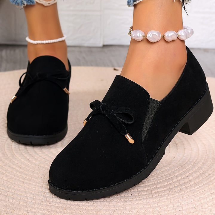 Ciriaca | Mocasines con moño y taco bajo