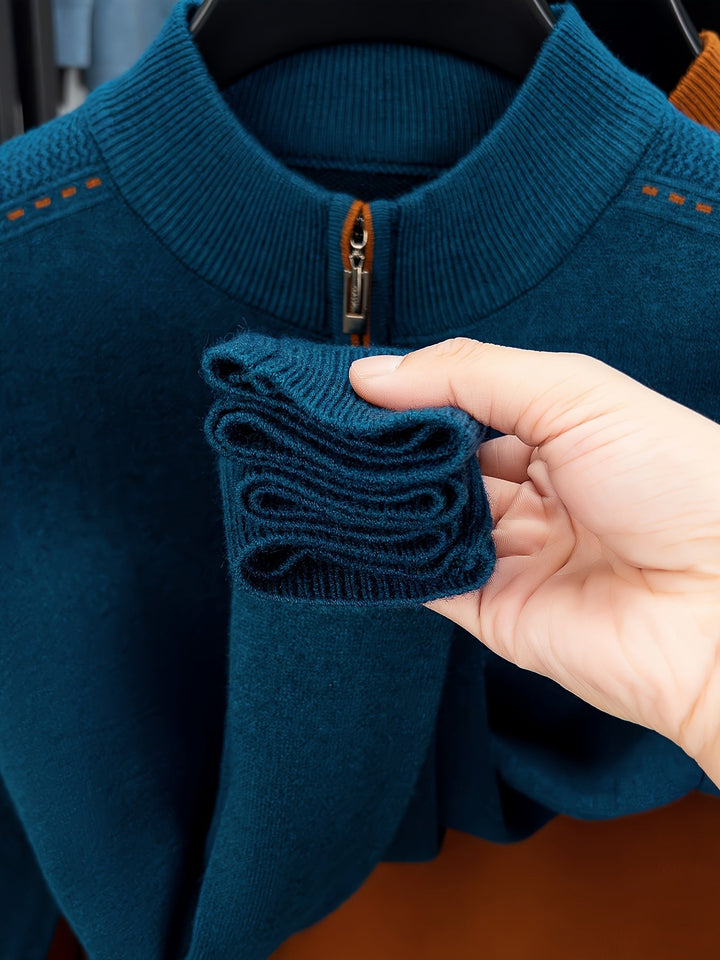 Caniulef | Sweater con medio cierre y cuello alto