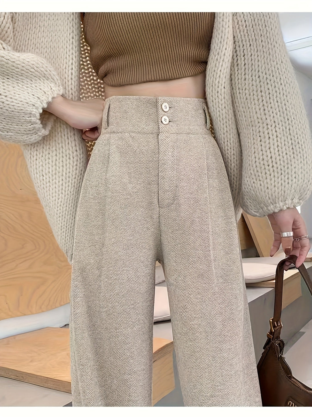 Leonor | Pantalón de tiro alto y pierna ancha