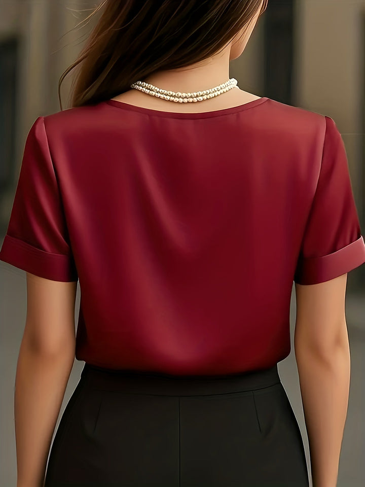 Elicura | Blusa drapeada cuello V