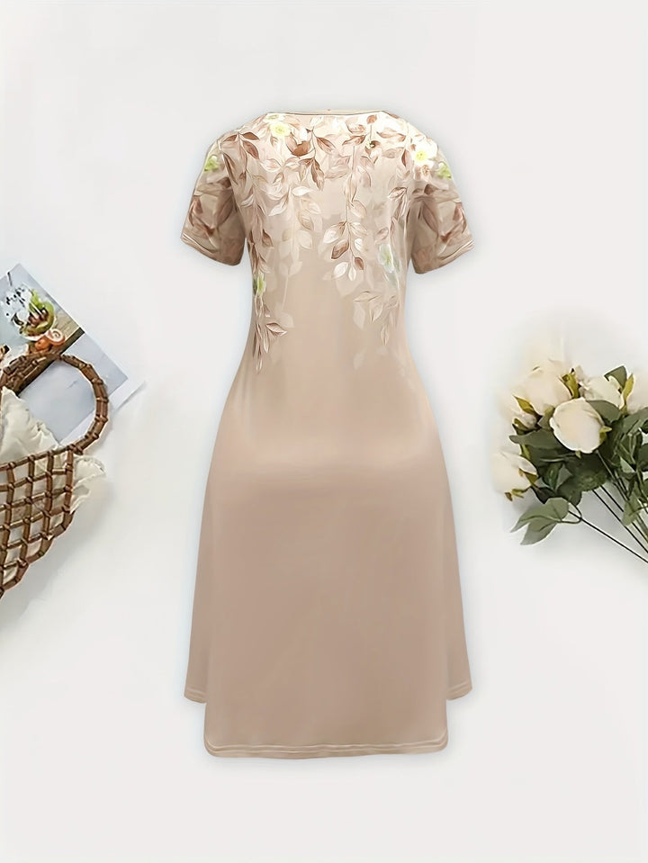 Alexia | Vestido línea A con estampado floral