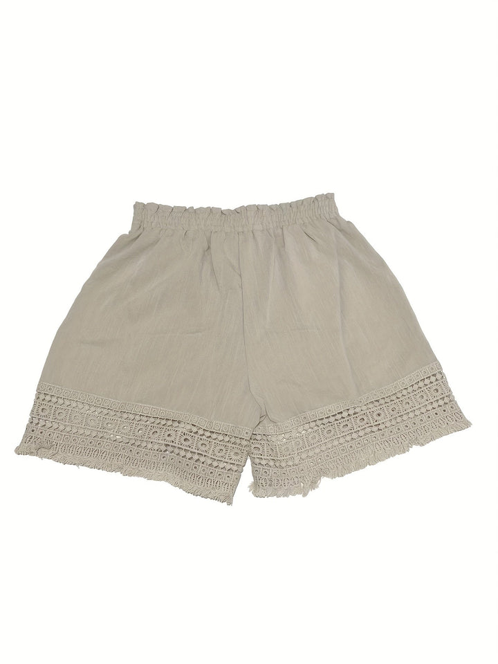 Iris | Shorts con cintura elasticada y calado