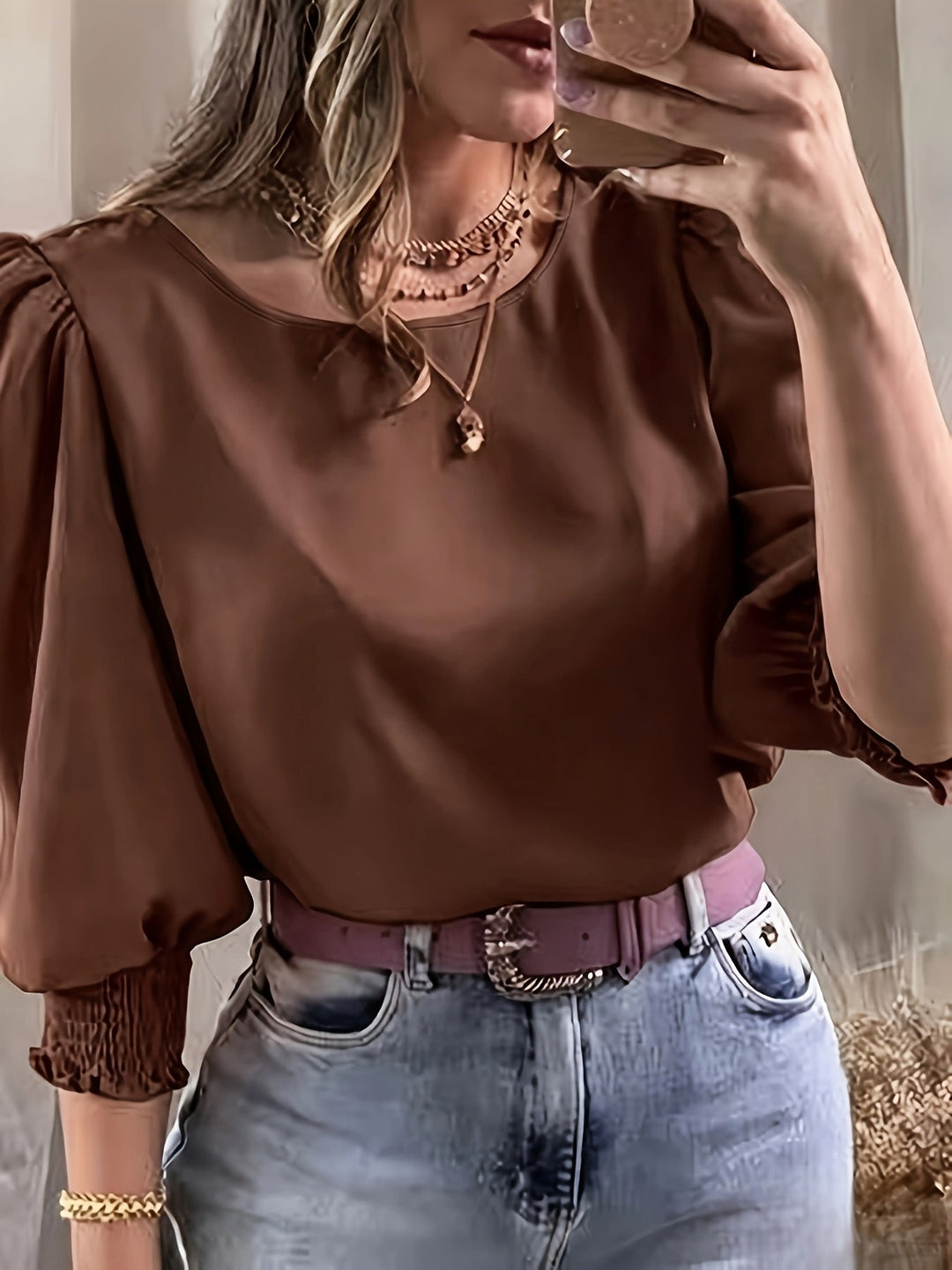 Cataleya | Blusa de mangas abullonadas
