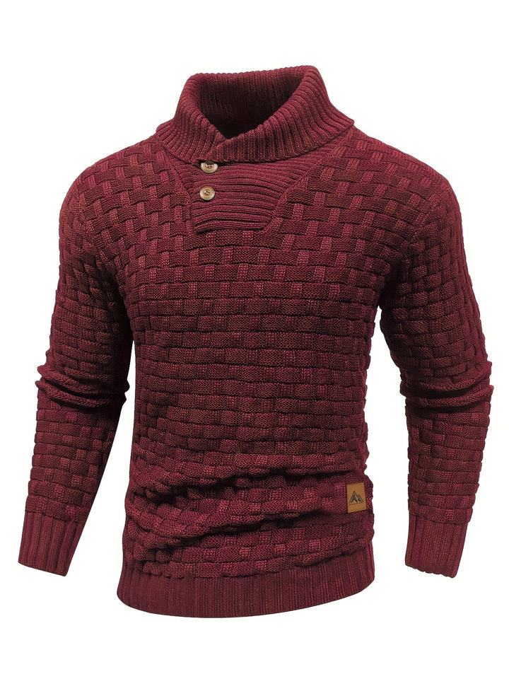 Tomás | Sweater de cuello chal texturado