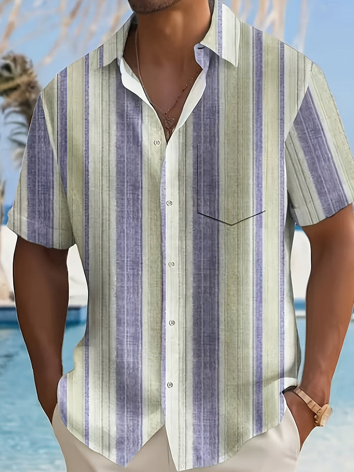 Mateo | Camisa de rayas manga corta