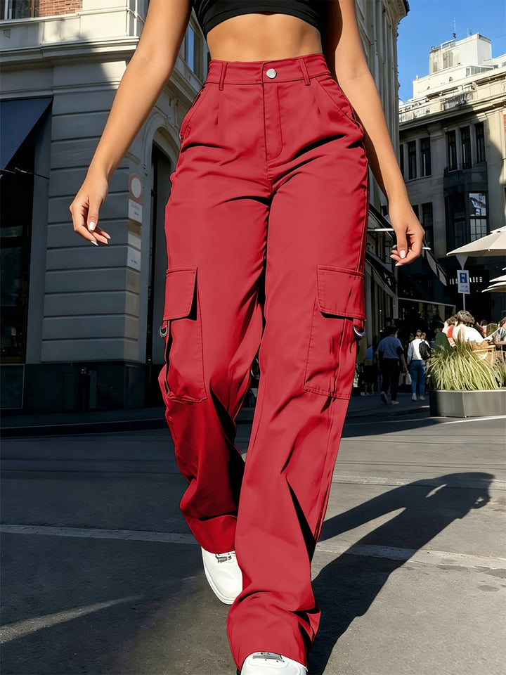Alida | Pantalón cargo tiro alto de pierna ancha