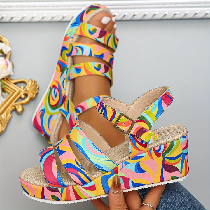 Giselle | Sandalias de plataforma con taco cuña