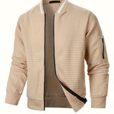 Anthony | Chaqueta bomber con textura y cierre completo