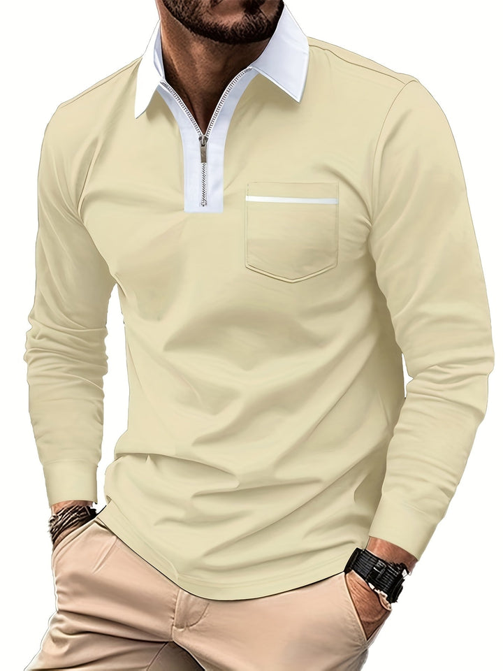 Ernesto | Polera polo con cuello en contraste y cierre