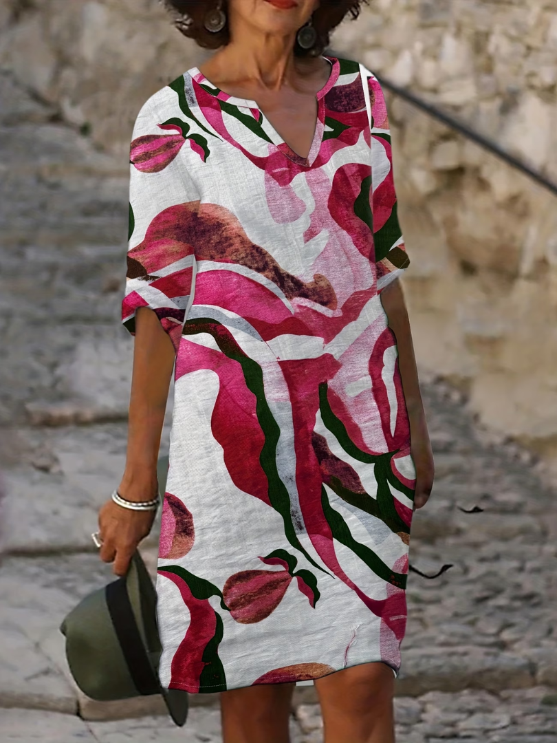 Mercedes | Vestido de verano con estampado artístico