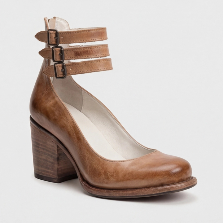 María Lorena | Zapatos de taco con tiras al tobillo