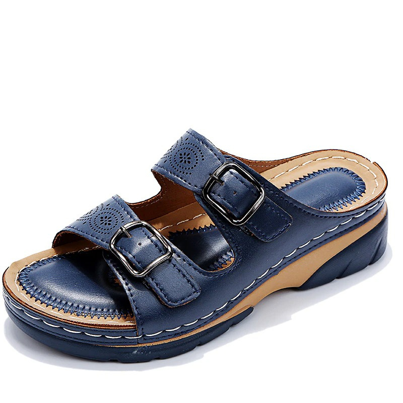 Isadora | Sandalias acolchadas de doble hebilla