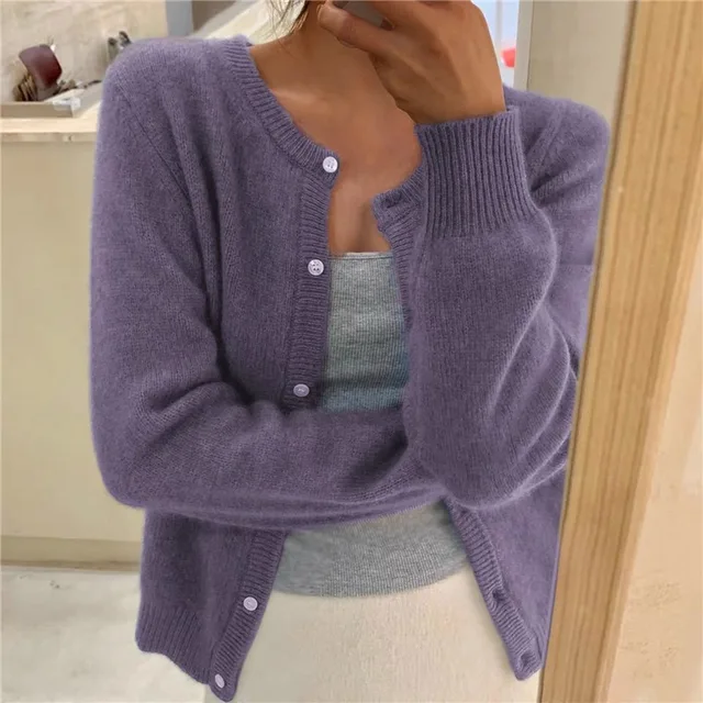 Flor | Cardigan de punto suave con botones