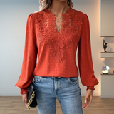Alina | Blusa con encaje guipur
