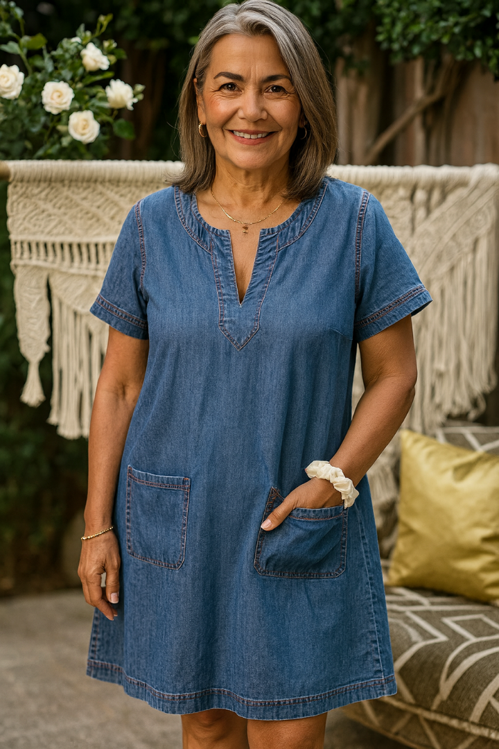 Sofía | Vestido de Denim Elegante y Cómodo para Todos los Días