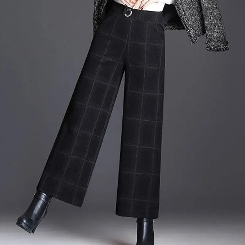 Elsa | Pantalones de pierna ancha a cuadros