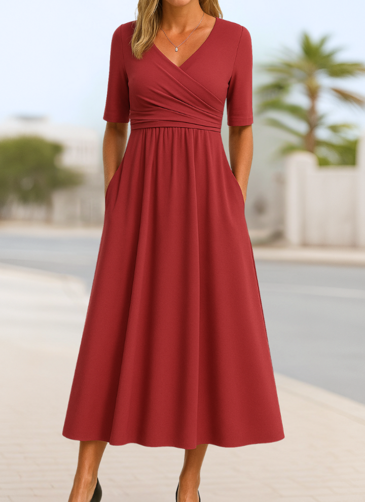 Carmen Luisa | Vestido midi cruzado