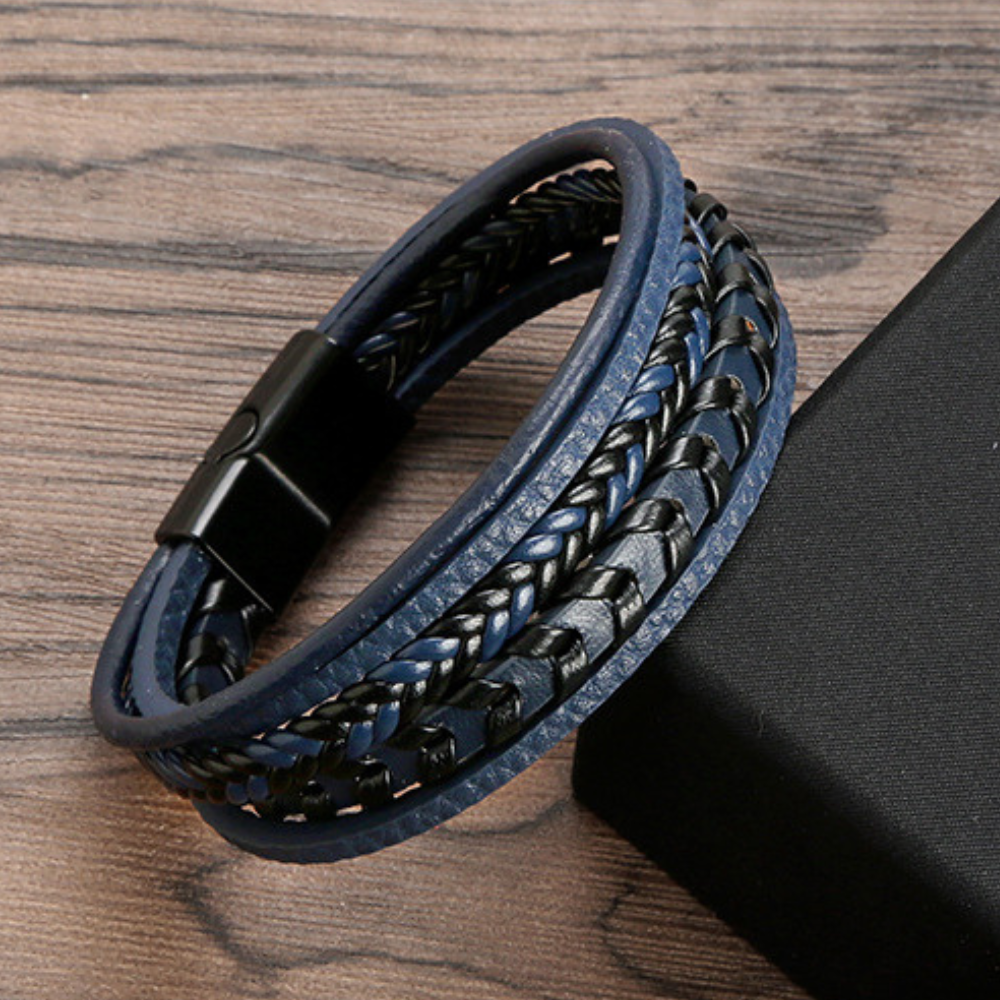 Carlos Eduardo | Pulsera trenzada multicapa para hombre