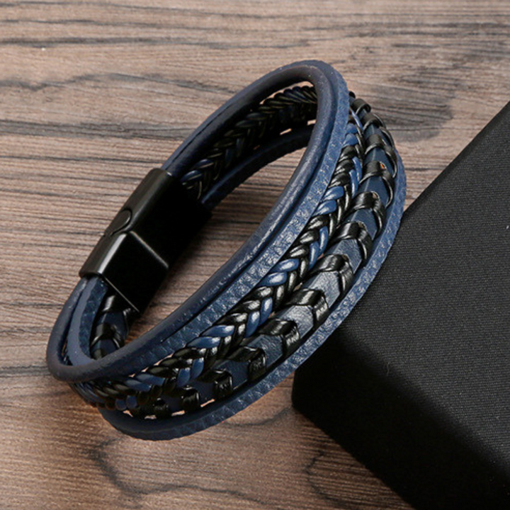 Carlos Eduardo | Pulsera trenzada multicapa para hombre