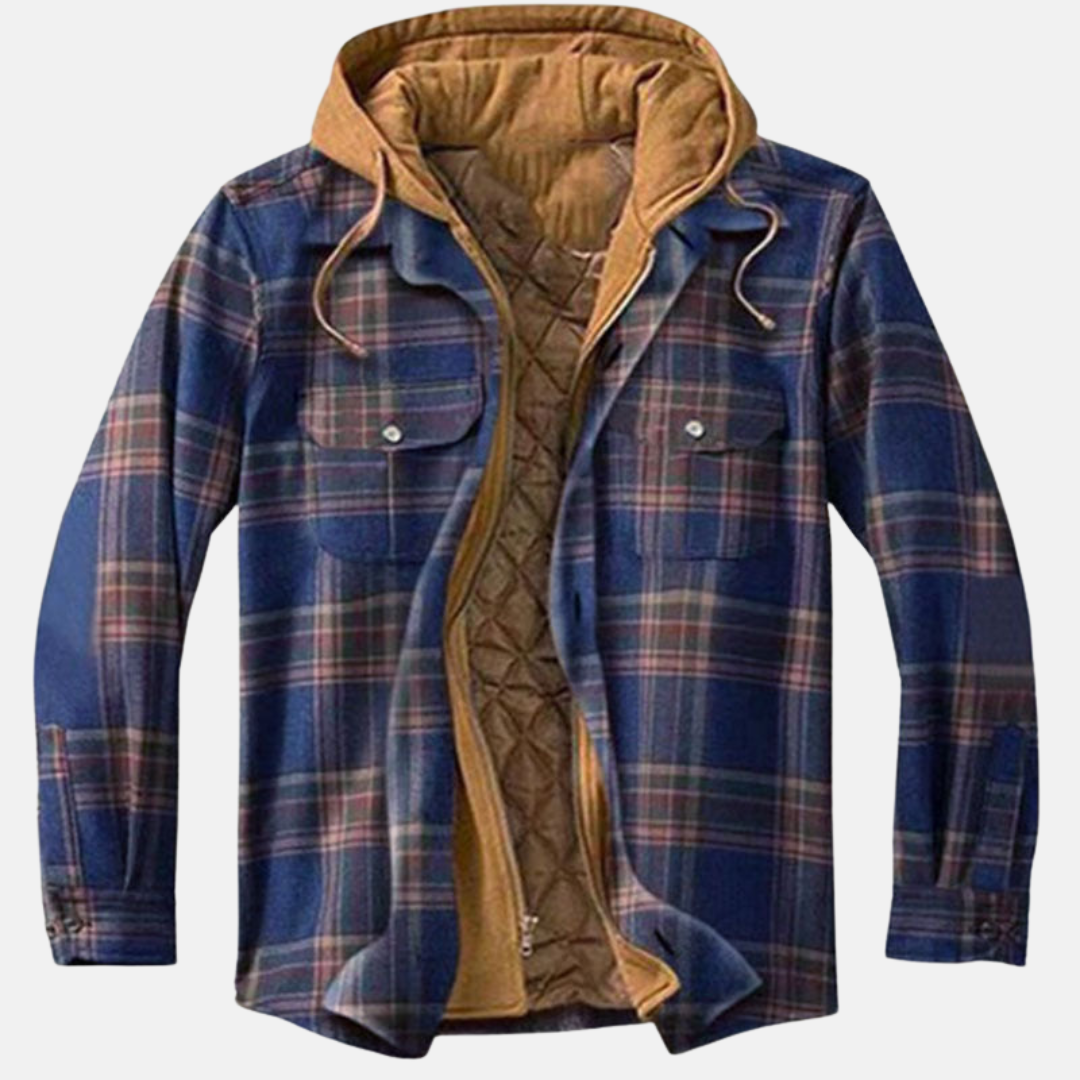 Heraldo | Chaqueta cuadrillé con capucha
