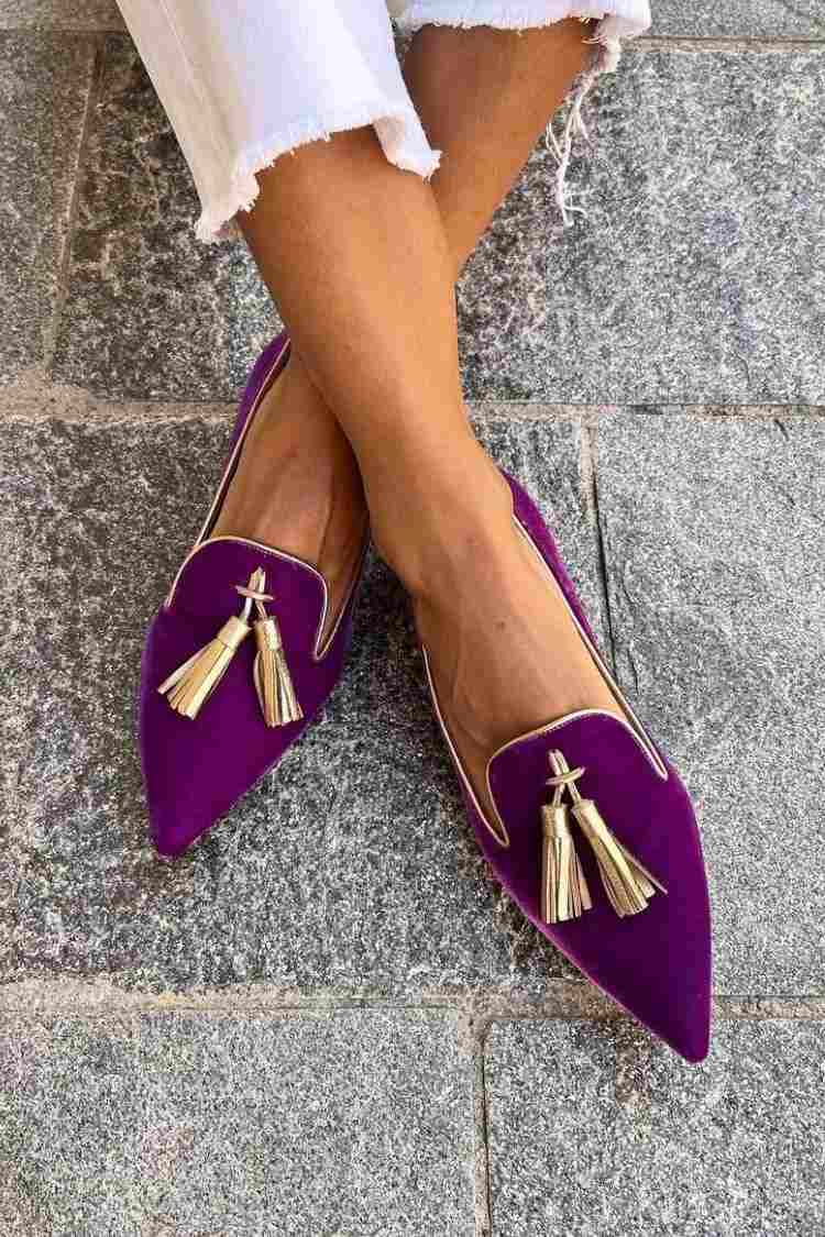 Carla | Mocasines en punta con borlas