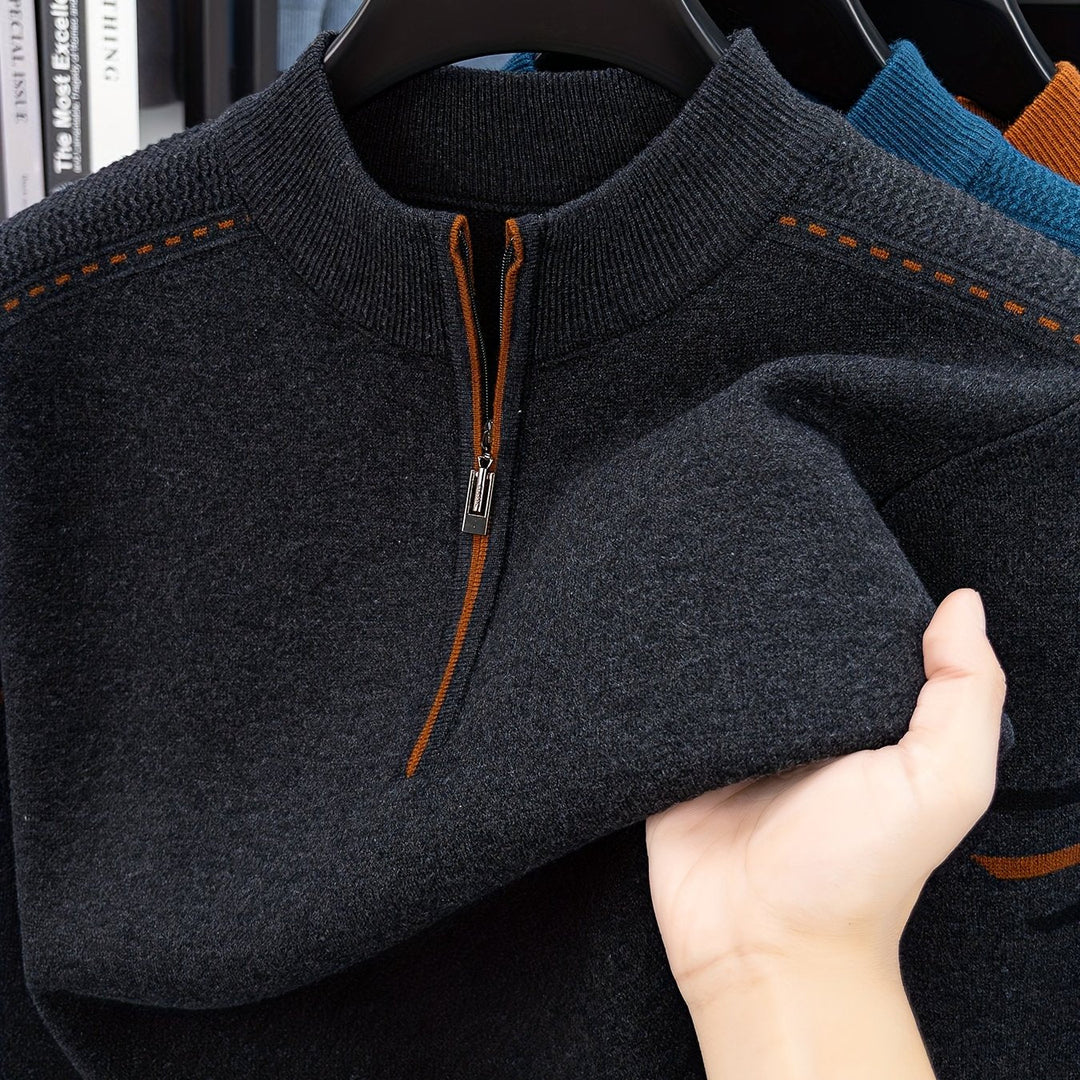 Jeremías | Sweater de punto con medio cierre