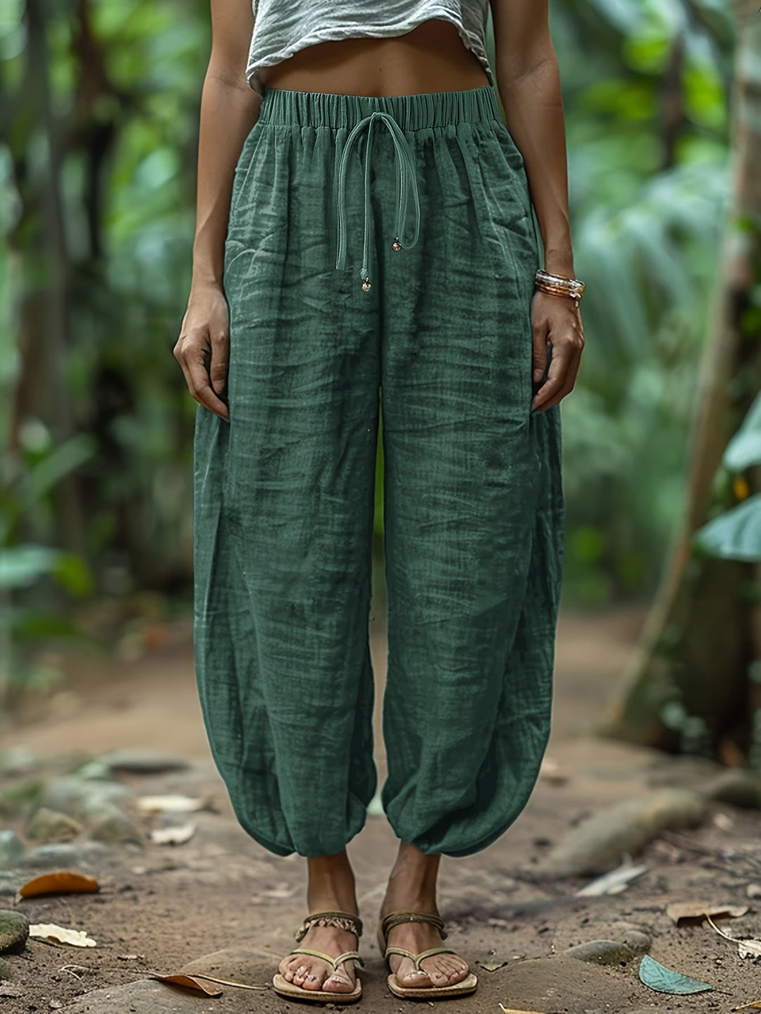 Alfonsina | Pantalón globo con cordón ajustable