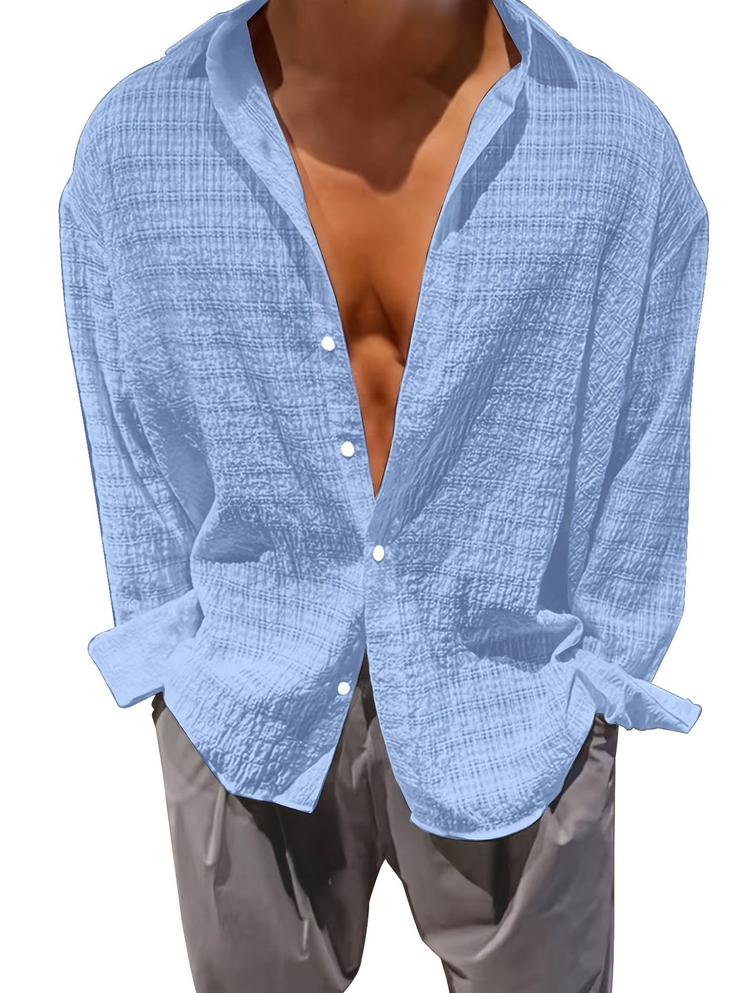 Washington | Camisa manga larga de textura relajada
