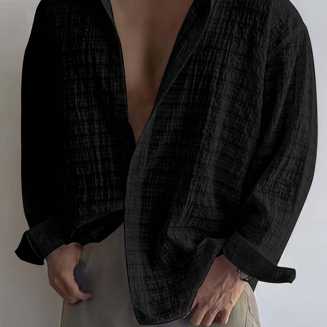 Washington | Camisa manga larga de textura relajada