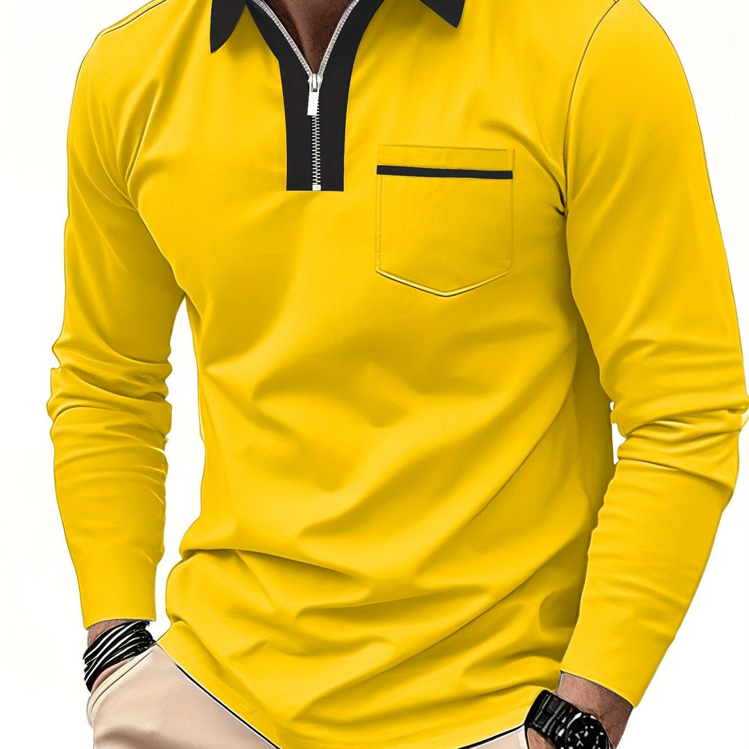 Ernesto | Polera polo con cuello en contraste y cierre
