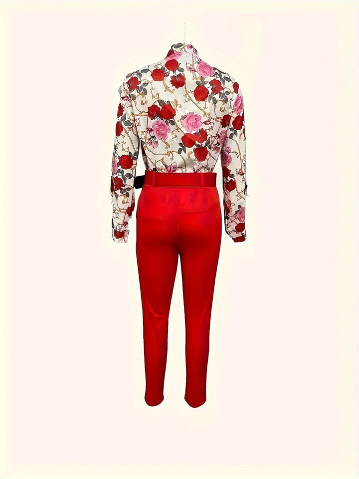 María Marta | Conjunto elegante de dos piezas con estampado floral