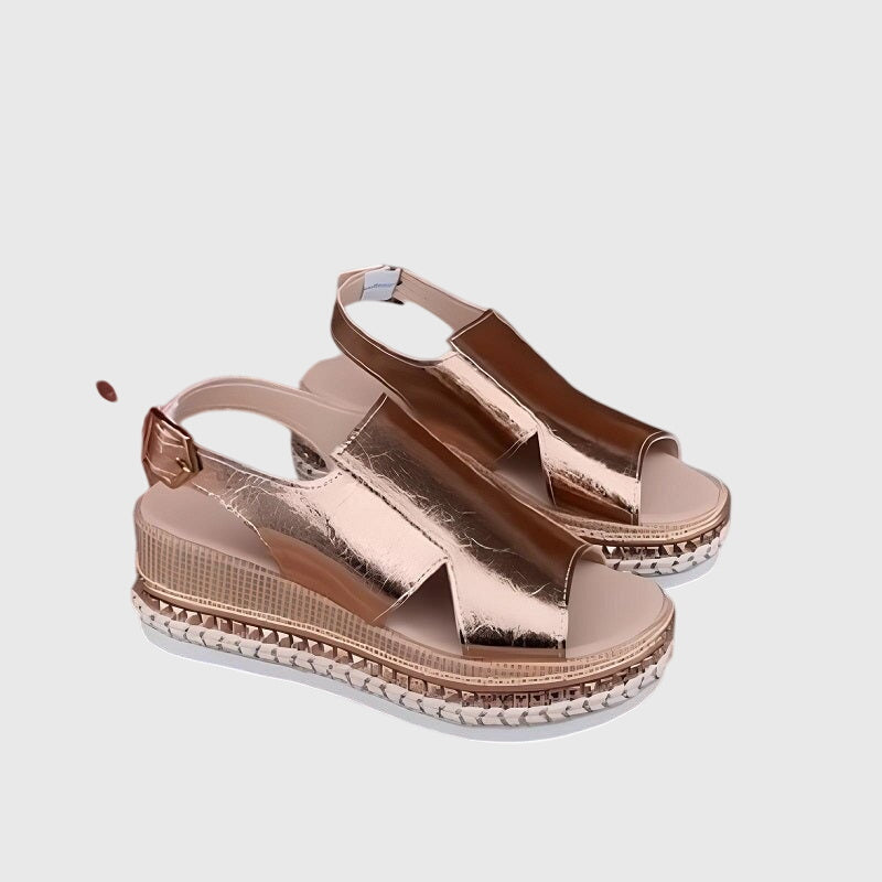 Paola | Sandalias slingback con plataforma